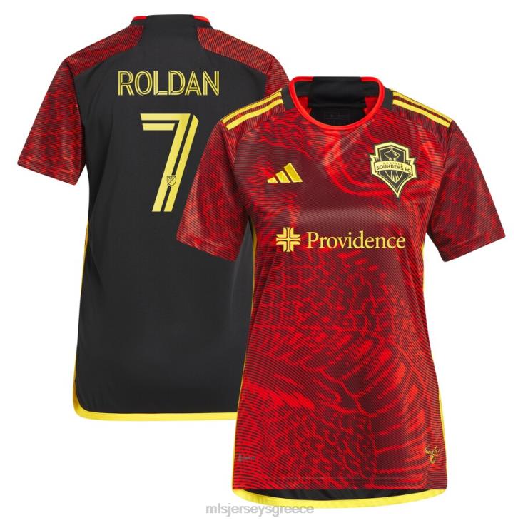 MLS Jerseys γυναίκες Seattle sounders fc cristian roldan adidas red 2023 the bruce lee kit replica jersey 060DH1002