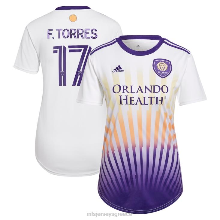 MLS Jerseys γυναίκες orlando city sc facundo torres adidas white 2022 the sunshine kit replica player jersey 060DH1526
