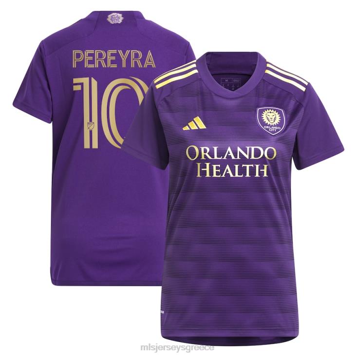 MLS Jerseys γυναίκες Orlando City sc mauricio pereyra adidas purple 2023 το κιτ τοίχου αντίγραφο φανέλα παίκτη 060DH962