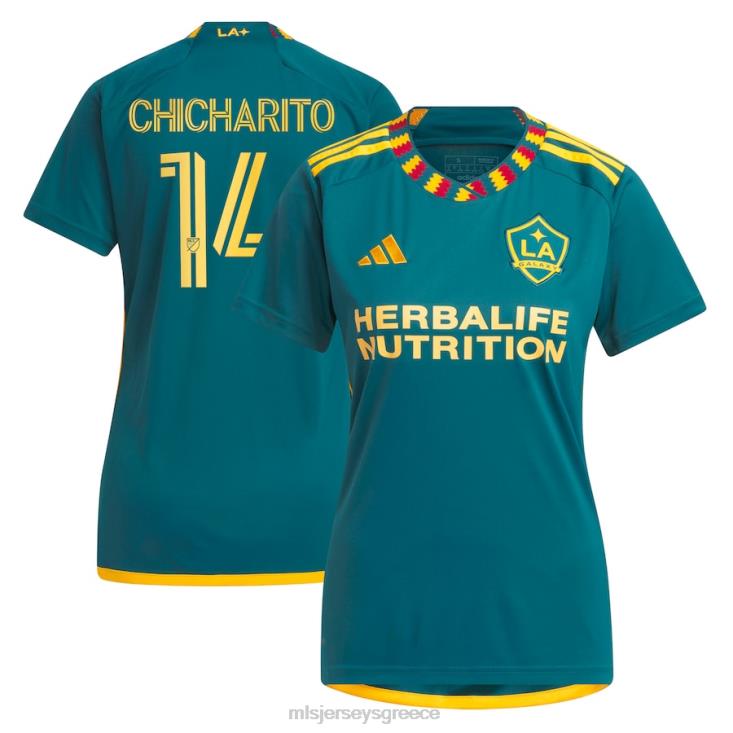 MLS Jerseys γυναίκες la galaxy chicharito adidas green 2023 la kit ρεπλίκα φανέλα παίκτη 060DH592