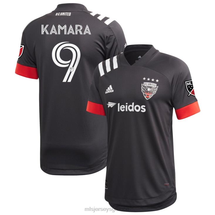 MLS Jerseys άνδρες d.c. United ola kamara μαύρη αυθεντική φανέλα της adidas 2020 060DH1322