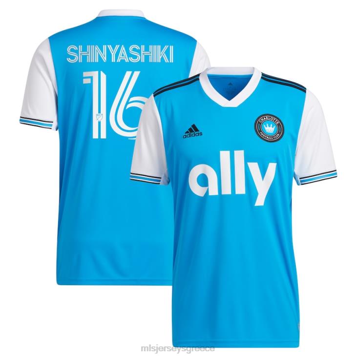 MLS Jerseys άνδρες charlotte fc andre shinyashiki adidas blue 2022 main replica player jersey 060DH942