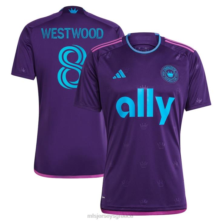 MLS Jerseys άνδρες charlotte fc ashley westwood adidas purple 2023 κιτ κόσμημα ρεπλίκα φανέλα 060DH1091