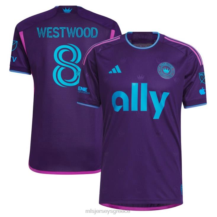 MLS Jerseys άνδρες charlotte fc ashley westwood adidas purple 2023 crown jewel kit αυθεντική φανέλα 060DH717