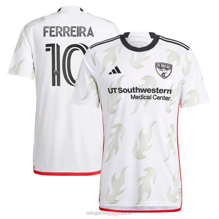 MLS Jerseys άνδρες fc dallas jesus ferreira adidas white 2023 burn baby burn ρεπλίκα φανέλα παίκτη 060DH600