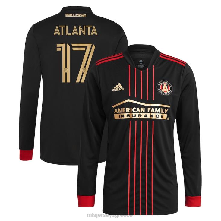 MLS Jerseys άνδρες atlanta united fc supporters adidas black 2021 the blvck kit replica μακρυμάνικη φανέλα 060DH1512