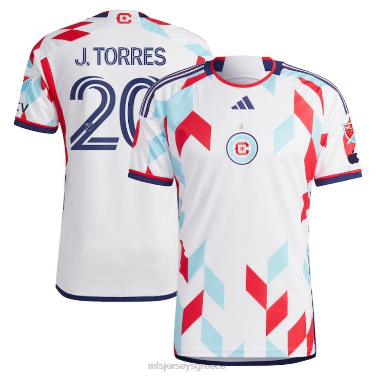 MLS Jerseys άνδρες chicago fire jairo torres adidas white 2023 ένα κιτ για όλη την αυθεντική φανέλα παικτών 060DH1299