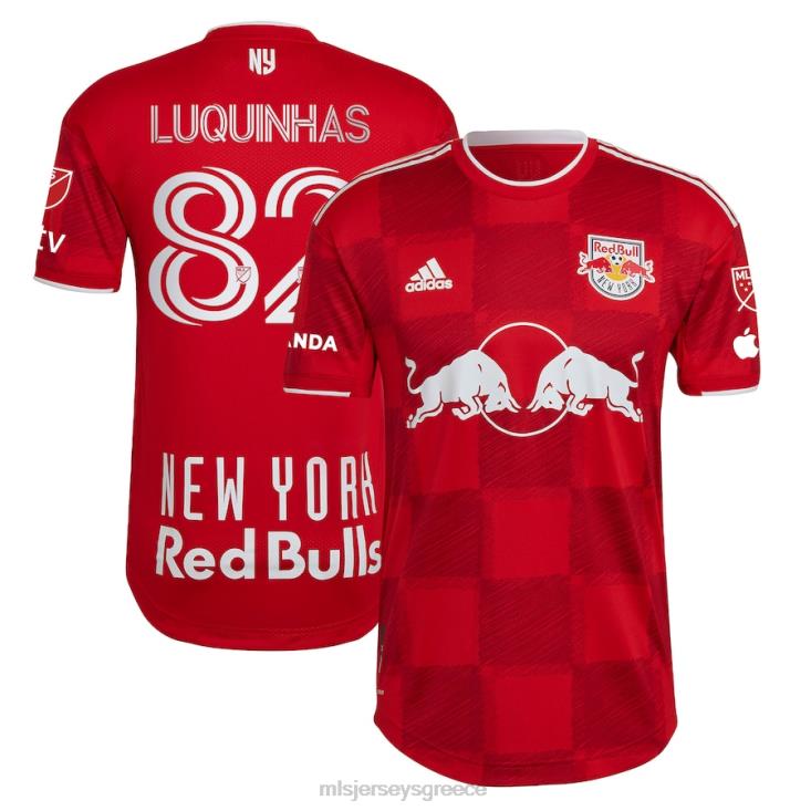 MLS Jerseys άνδρες New york red bulls luquinhas adidas red 2023 1ritmo αυθεντική φανέλα παίκτη 060DH950