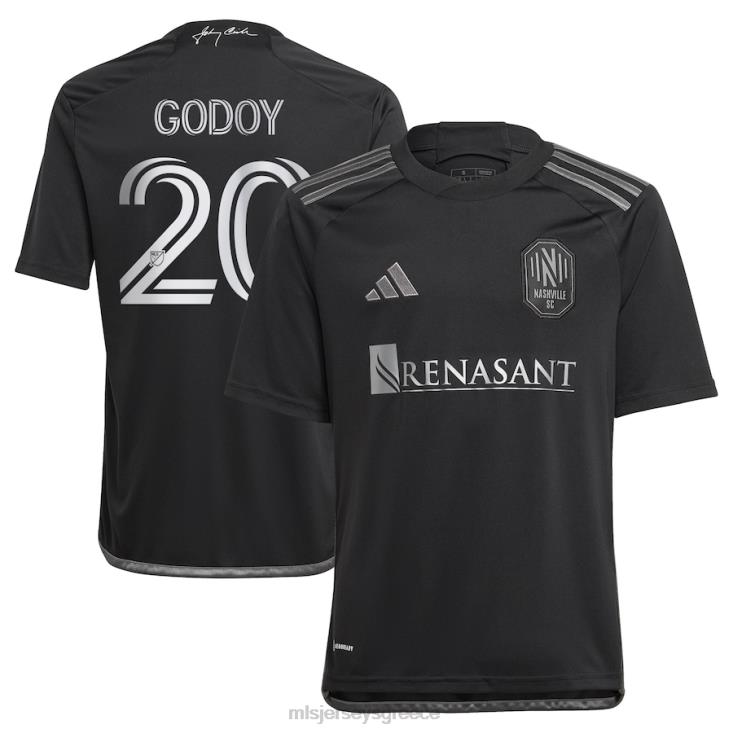 MLS Jerseys παιδιά Νάσβιλ sc anibal godoy adidas μαύρο 2023 άνδρας με μαύρο κιτ, αντίγραφο φανέλα παίκτη 060DH929